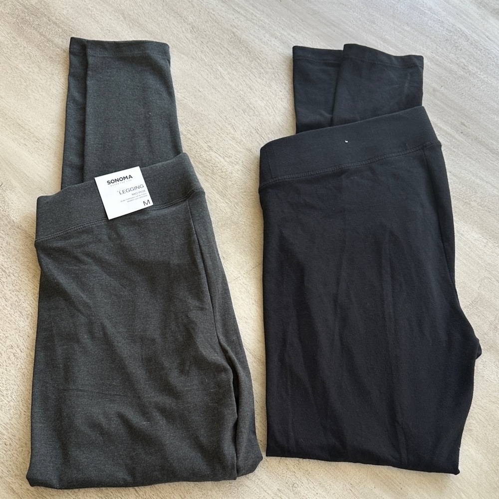 Set of 2 Sonoma Charcoal and Jet Black Leggings - Picture 5 of 7